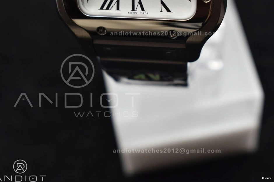 35mm SS Edition MIYOTA Best Cartier V2 Santos Bracelet SmartLinks BVF 9015 SS de White on 1:1 Dial 0109
